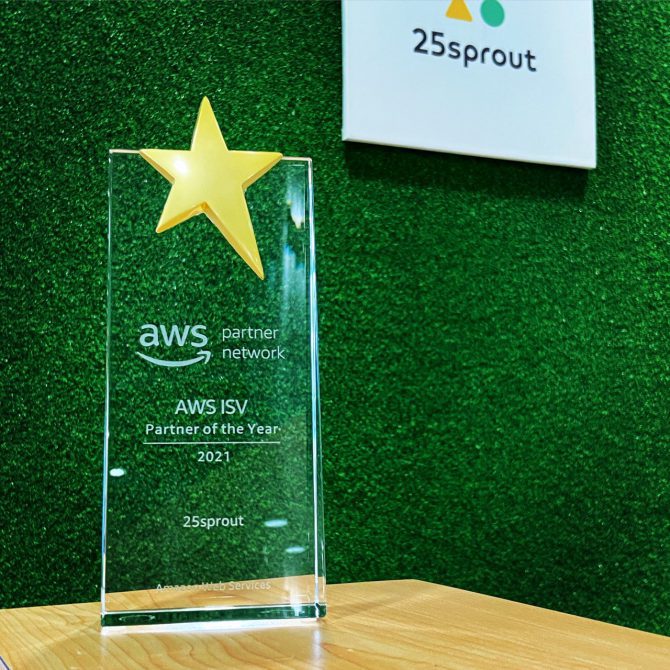 新芽網路公司在高峰會上獲得「AWS ISV Partner of the Year 」獎項(圖:新芽網路公司提供)