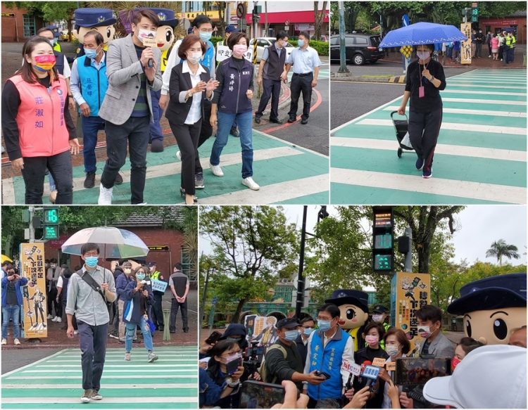 宜蘭路口小綠人化身歌王蔡佳麟  唱歌陪您安全過馬路