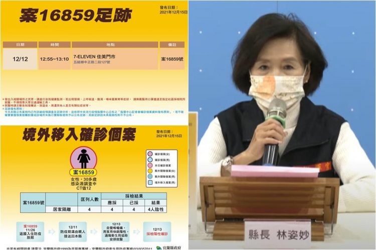 境外返國自主健康管理宜蘭確診個案 公共足跡曝光