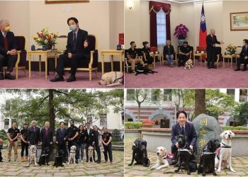 接見導盲犬協會成員 副總統賴清德：共同努力讓視障者權益及導盲犬制度更加完整