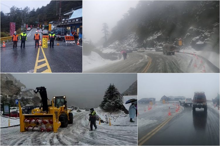 積雪結冰未退 合歡山路段12/27晚間預警性封閉 積雪結冰未退 合歡山路段12/27晚間預警性封閉
