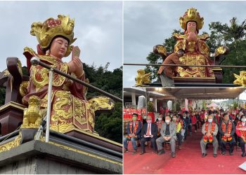 近4米高石雕媽祖安座開光 南方澳漁村增添新地標