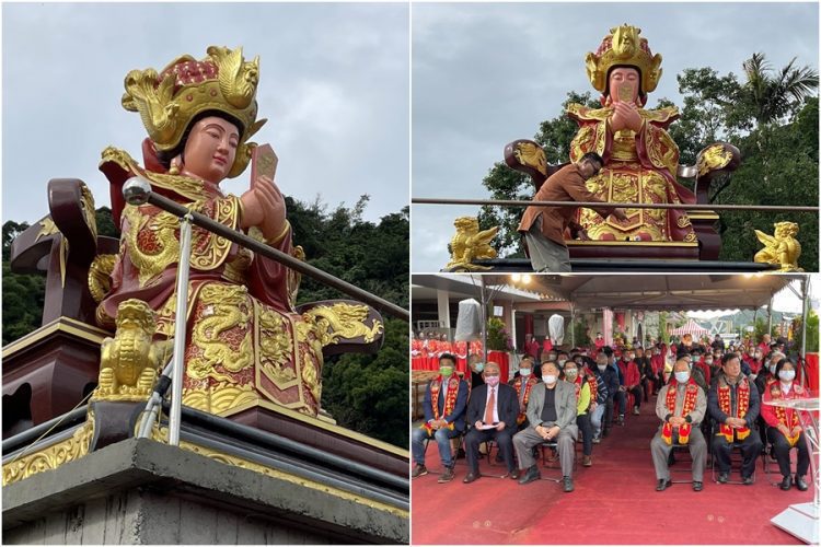 近4米高石雕媽祖安座開光 南方澳漁村增添新地標