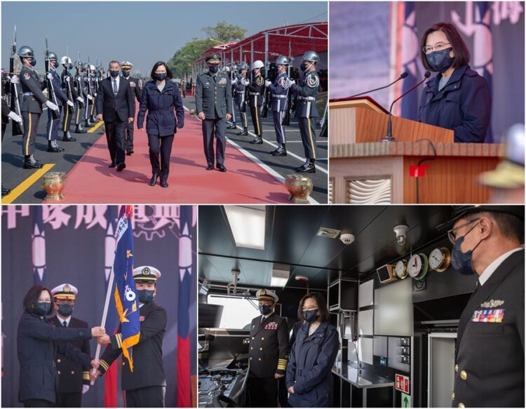 出席布雷艇中隊成軍典禮 總統蔡英文:再次展現臺灣推動國防產業成果 讓世界看見守護國家的決心 出席布雷艇中隊成軍典禮 總統蔡英文:再次展現臺灣推動國防產業成果 讓世界看見守護國家的決心