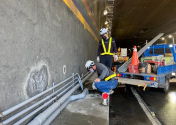 北濱外環道養護作業展開  市公所請用路人配合改道