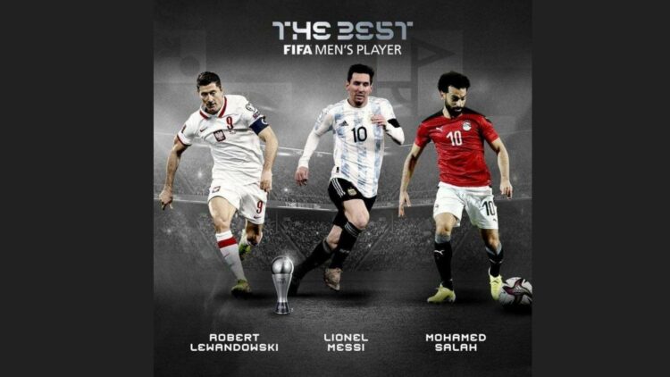 梅西莱万萨拉赫 今夜争FIFA世足先生