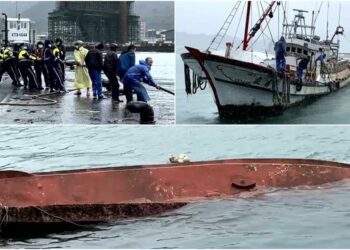 蘇澳南堤傳海難 漁船遭浪打翻 2人獲救