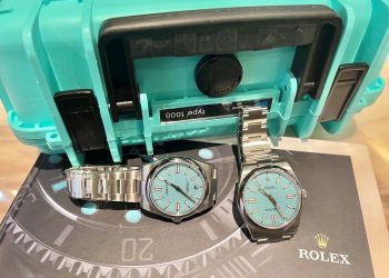 ▲根據YT 玩錶小姐姐Jenny表示，最近手錶最近比較夯的是Tiffany藍，幾乎所有與這個色調相關的錶款，都會被順便帶動身價，勞力士124300 Tiffany藍 官網定價20.2萬，市場行情價118萬左右。(圖/玩錶人生提供)