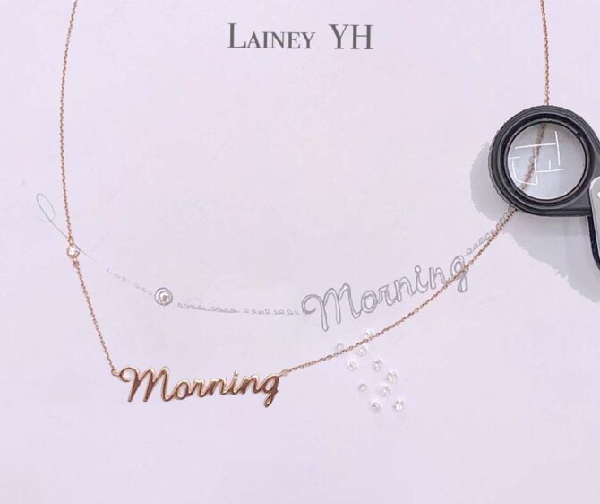 2022客製化情人節K金訂製美式字母項鍊 Lainey YH