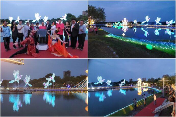 迎接2022宜蘭情人節　浪漫燈景在虹明湖燦麗亮起