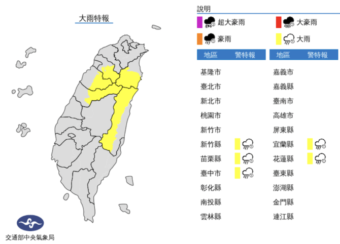 防雷擊！午後雨彈來襲　5縣市大雨特報　