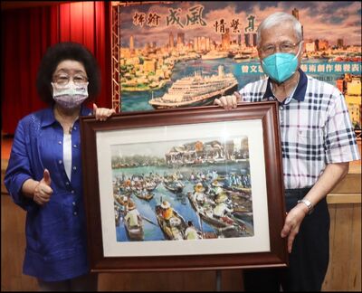 漾新聞|一生贈畫校園438件 教育局集結曾文忠作品成冊雄中發表陳其邁表感謝