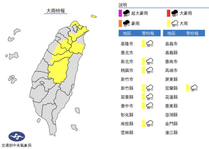 午後雨彈開炸！8縣市大雨特報　注意雷擊、強陣風