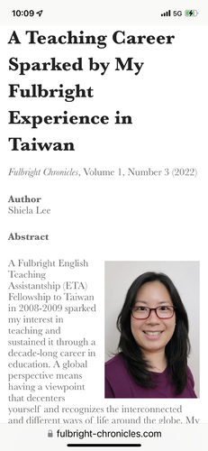 漾新聞|14年前在高雄任首屆傅爾布萊特英語教學助理 紐約教師李詩媚獲選提名美國總統卓越教學獎
