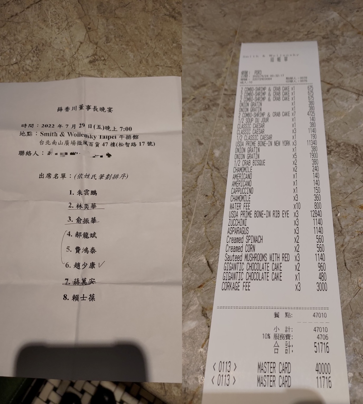 四叉貓爆料 蔣萬安老藍男美牛晚宴 8人嗑掉5萬元