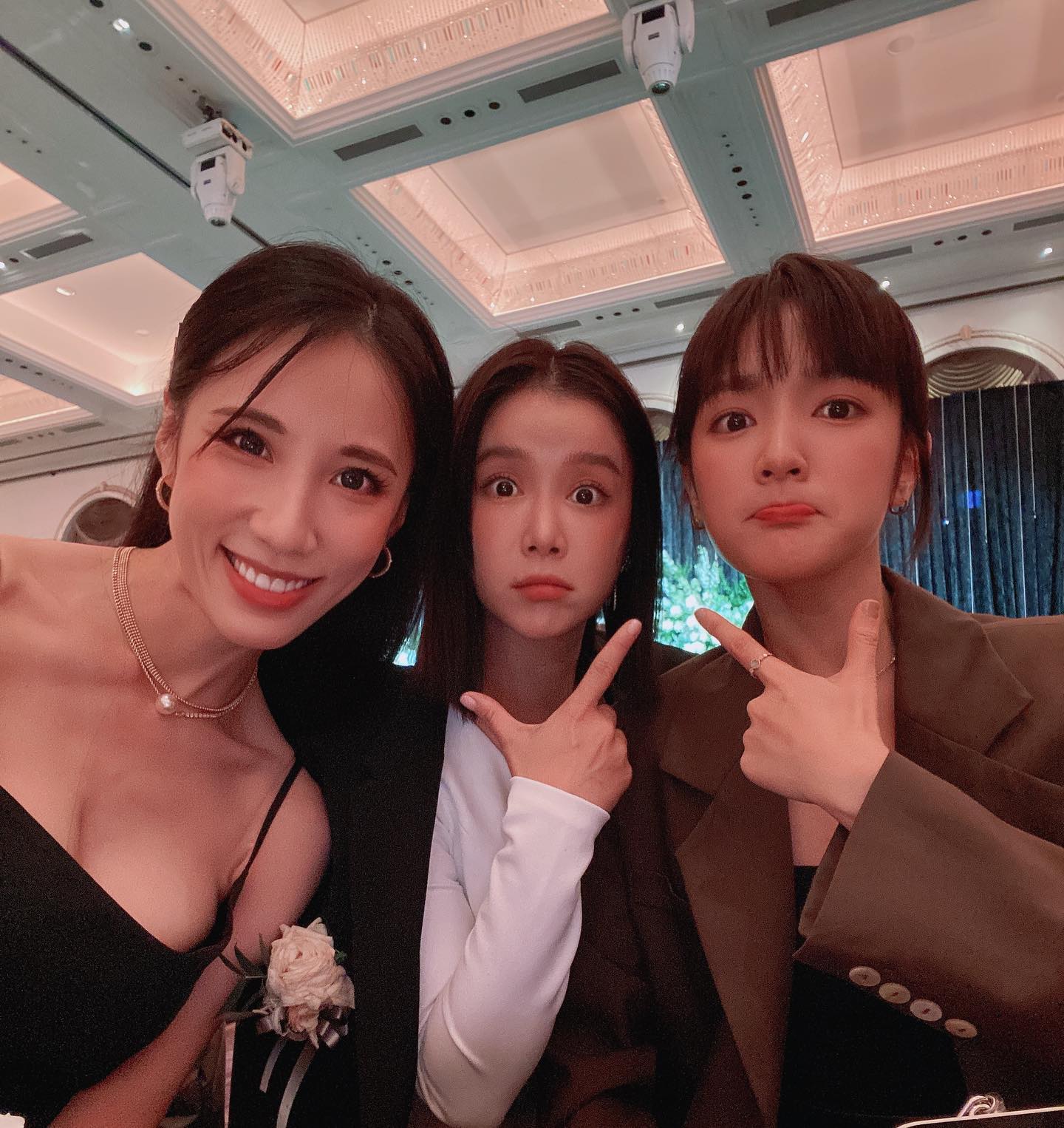 李佳穎罕見火辣登場！深V+大露美背　王淨摸胸驚呆：好大