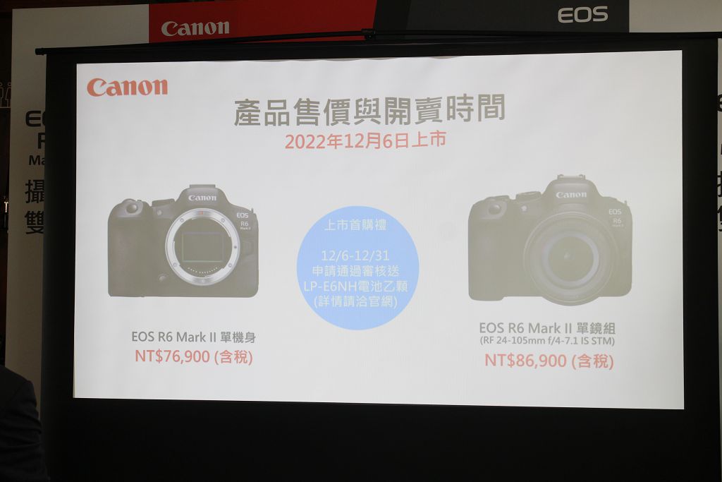 攝錄雙棲功能升級　Canon 全片幅無反光鏡相機 EOS R6 Mark II 上市