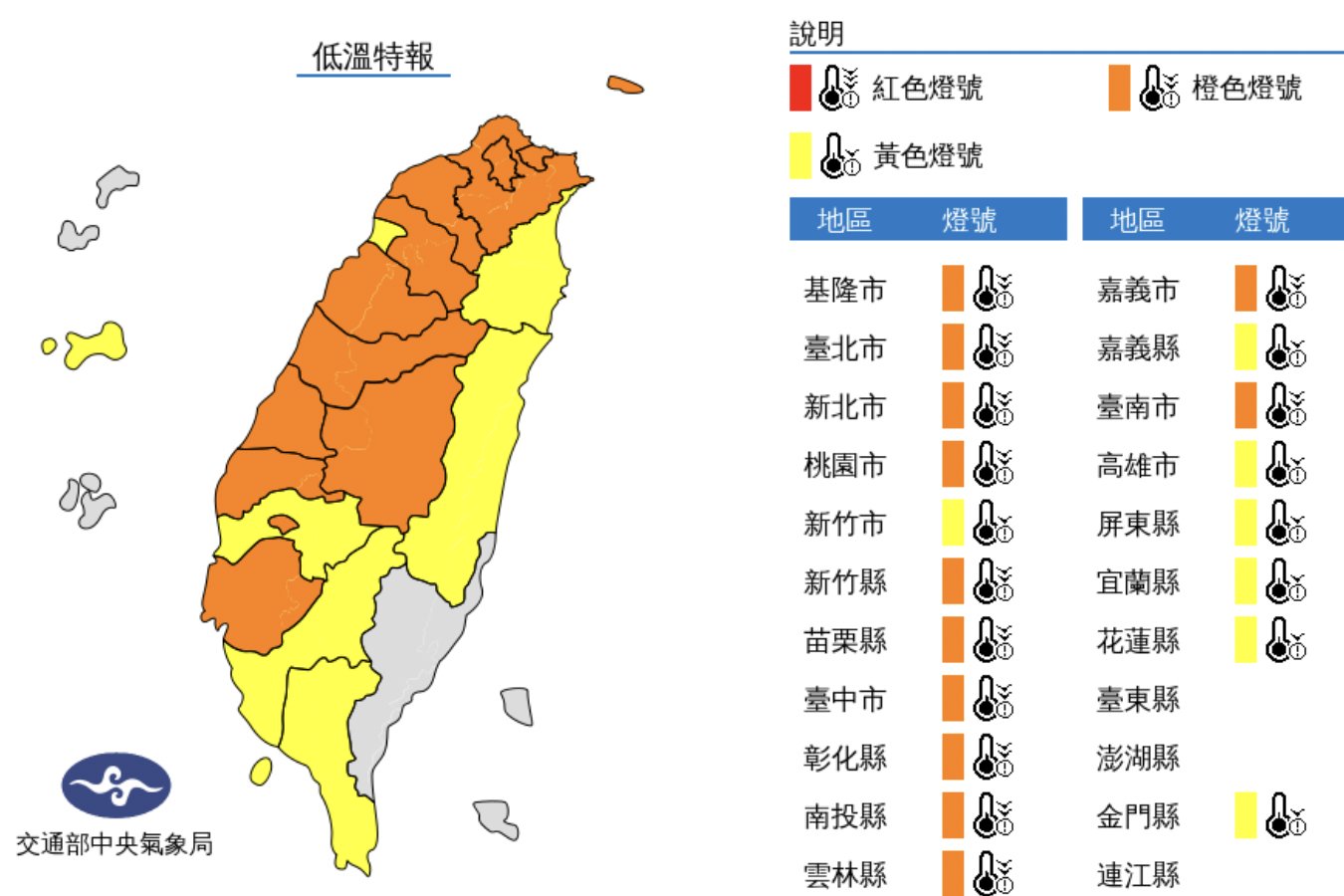 凍番薯！19縣市低溫特報　週日起乾寒流籠罩「低溫探4度」