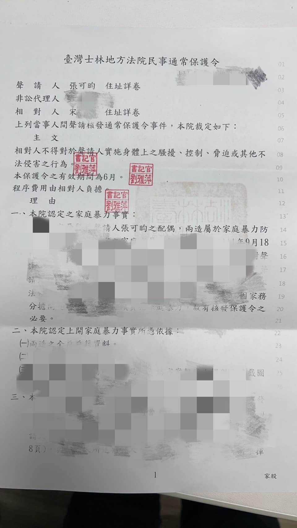 不忍了！小甜甜亮「法院保護令」：遭宋先生跨坐爆打　揭教會黑暗惡行