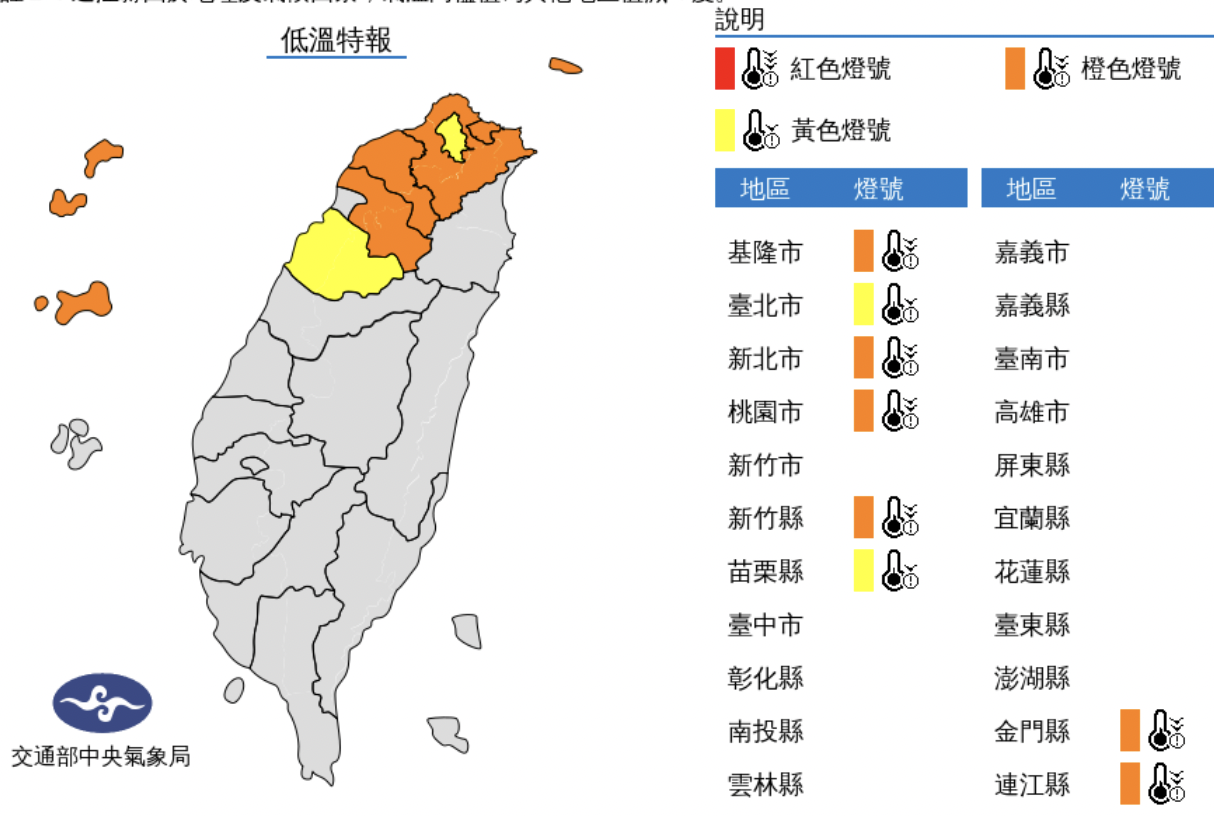 8縣市低溫特報！一路冷到過年　春節連假天氣多變