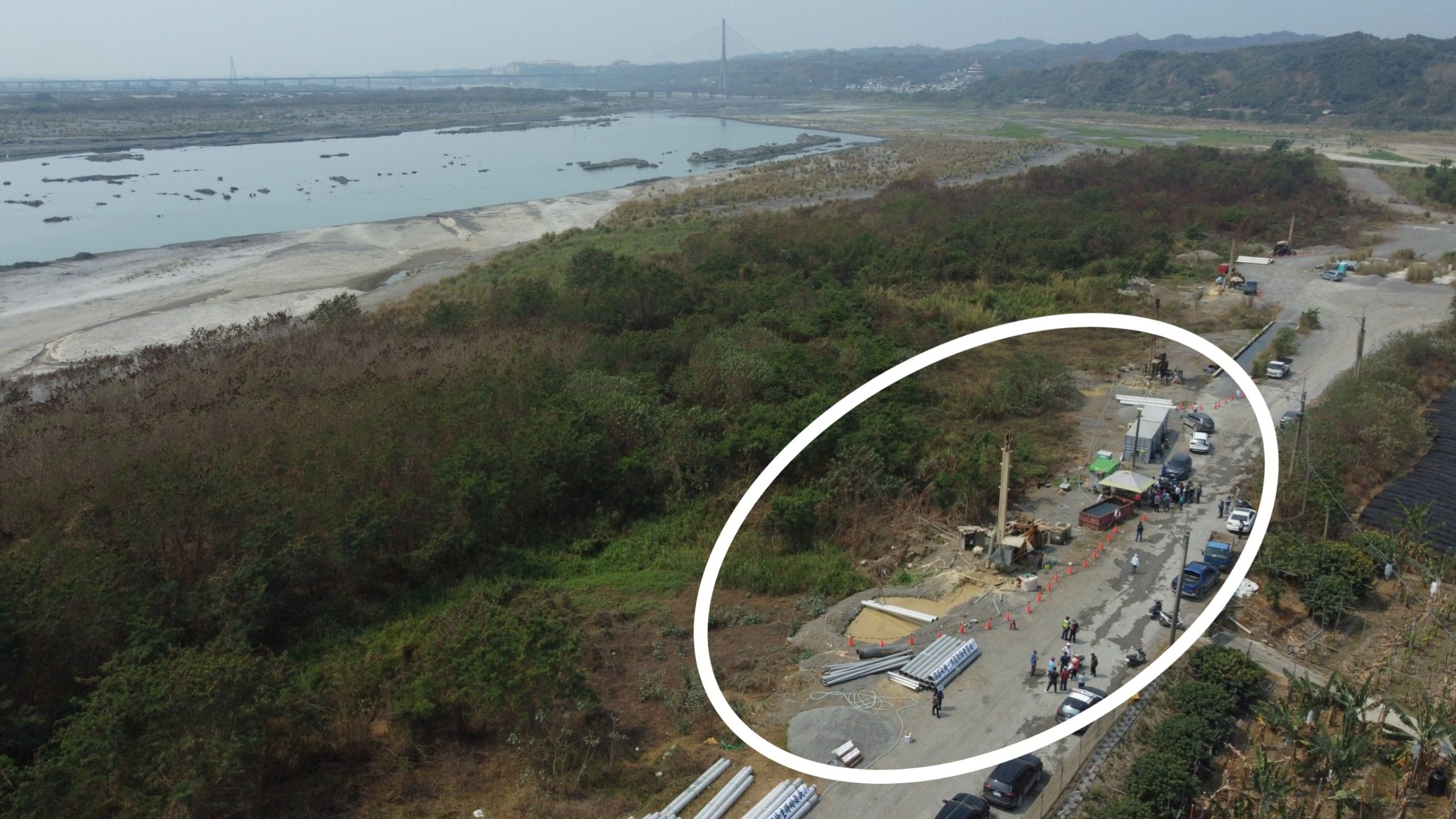 影/屏東鑿井抗旱 里港鄉民憂沒水抗議怒吼要求停工