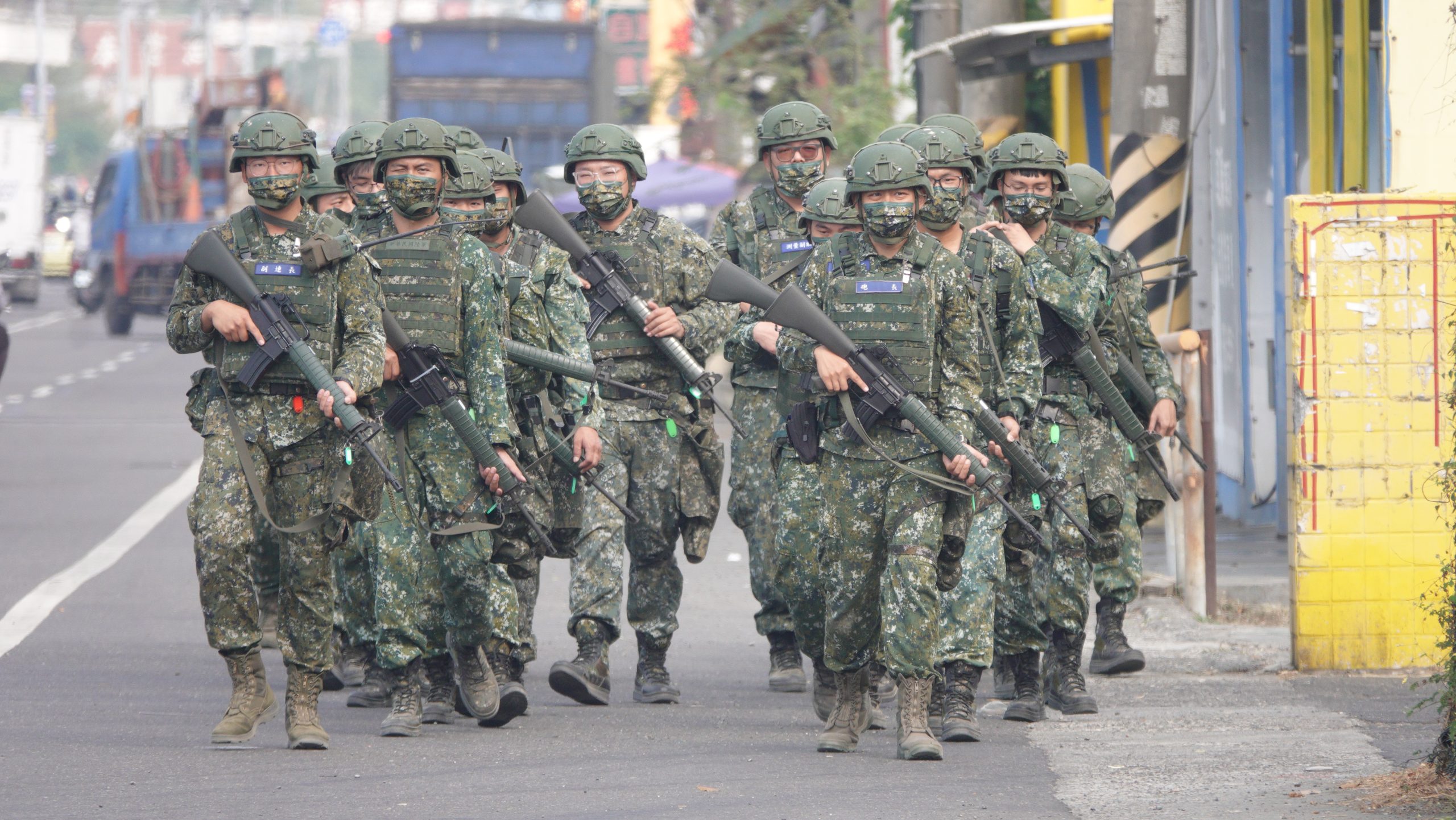 獨家/新制教召 美軍低調現身行軍隊伍中