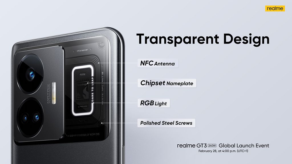 【MWC 2023】realme 推出搭載 240W SUPERVOOC 商用最快充電技術 realme GT3