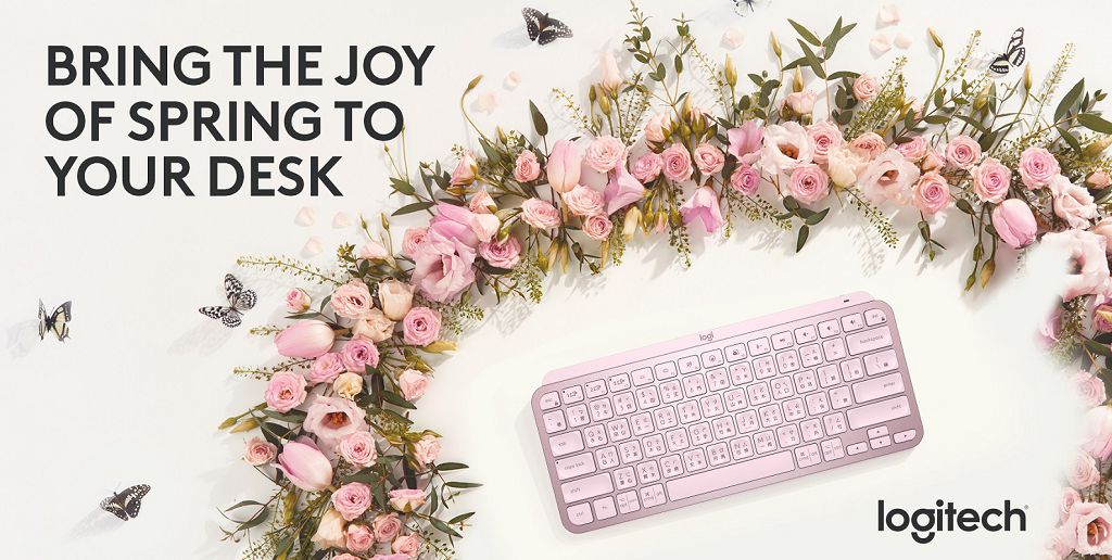 Logitech 推「辦公女子圖鑑」必備職場與創作利器　MX Keys Mini 無線智能鍵盤玫瑰粉新色今起開賣