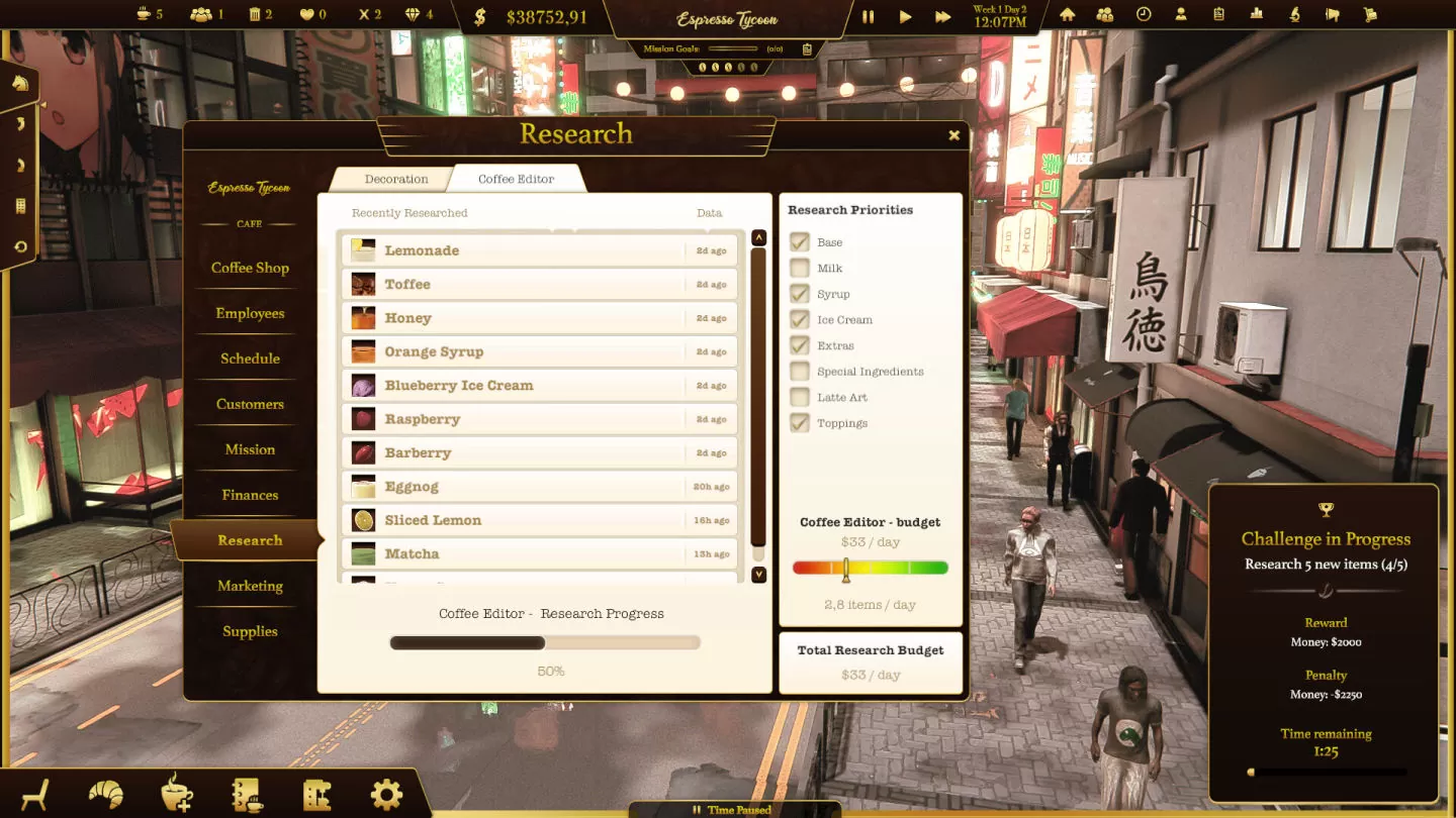 Steam 咖啡店經營模擬《Espresso Tycoon》發售日公開，開發原創口味成為咖啡大亨！