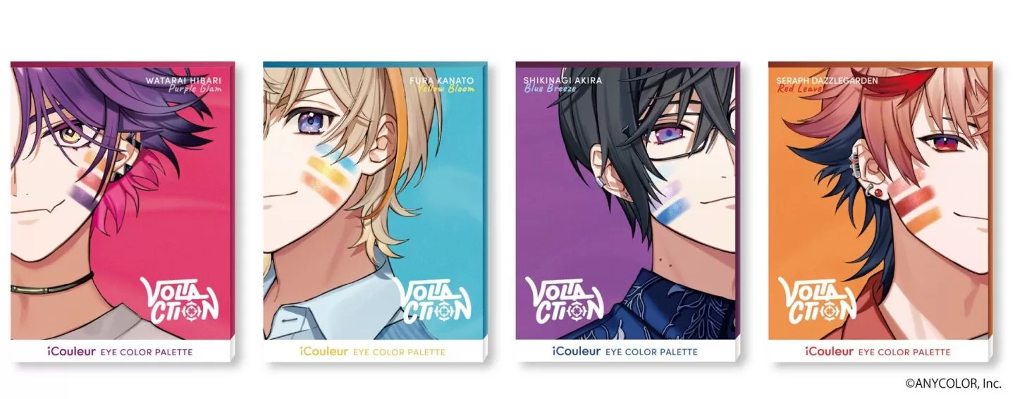日本彩妝品牌「iCouleur」x 彩虹社 Vtuber 男團「VOLTACTION」聯名眼妝 6 月發售