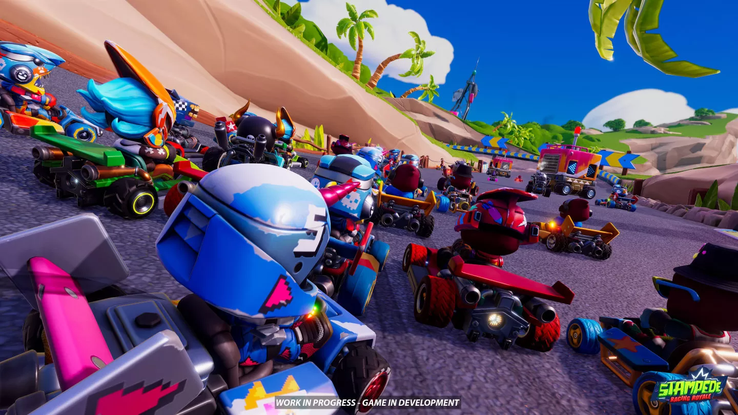 最多 60 人競速對戰《Stampede：Racing Royale》發表！Steam 測試夏天推出