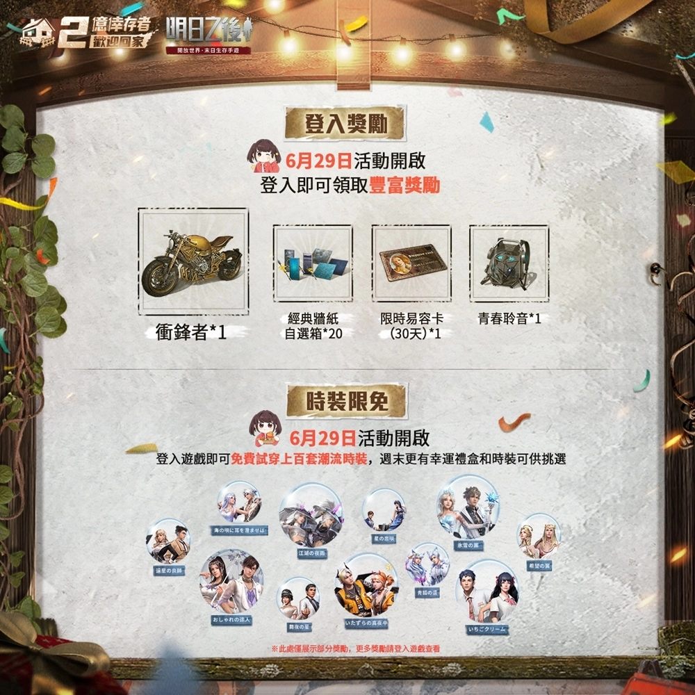 《明日之後》累計2億玩家成就達成！狂歡慶典月活動開啟，稀有福利免費送！