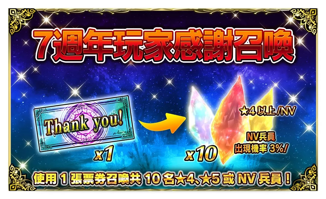 《FINAL FANTASY BRAVE EXVIUS》歡慶七週年！新英雄登場以及各式豪華獎勵大放送