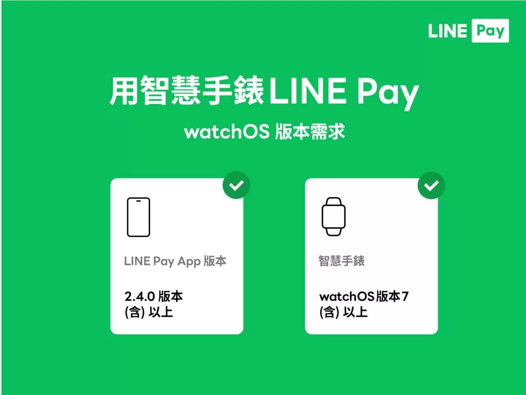 正式支援 watchOS、Wear OS 雙系統　智慧手錶也能 LINE Pay 秒付款