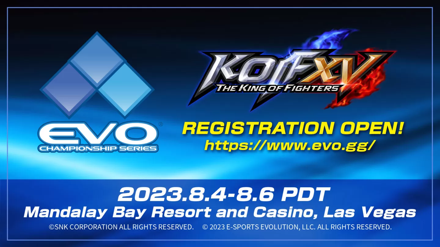 SNK參展全球最大規模格鬥遊戲大賽「Evo 2023」！將會召開SNK作品官方賽事、DLC搶先試玩、簽名會等活動！