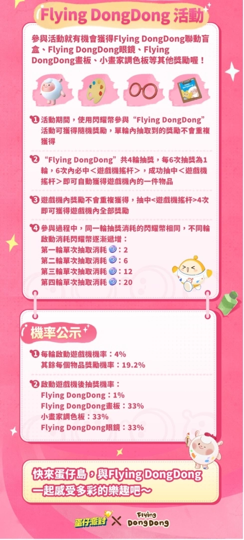《蛋仔派對》x Flying DongDong 聯動開啟咩！「美食加工廠」等全新活動同步開啟