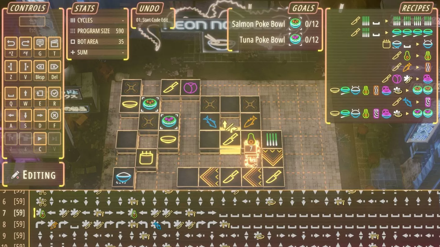Steam 好評料理自動化遊戲《Neon Noodles》8/3 推出正式版本