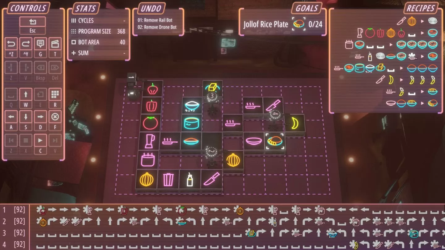 Steam 好評料理自動化遊戲《Neon Noodles》8/3 推出正式版本