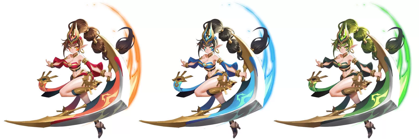 《魔靈召喚：克羅尼柯戰記》全新5星魔靈 魅力爆表的環刃舞女與旋刀武姬 火熱登場！