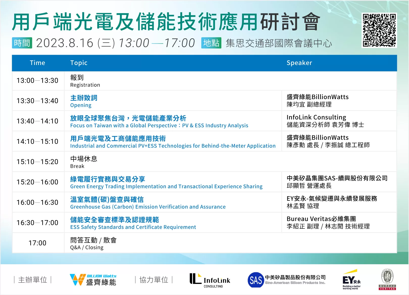 光電綠能廠助企業啟動淨零 8/16用戶端光儲研討會解密