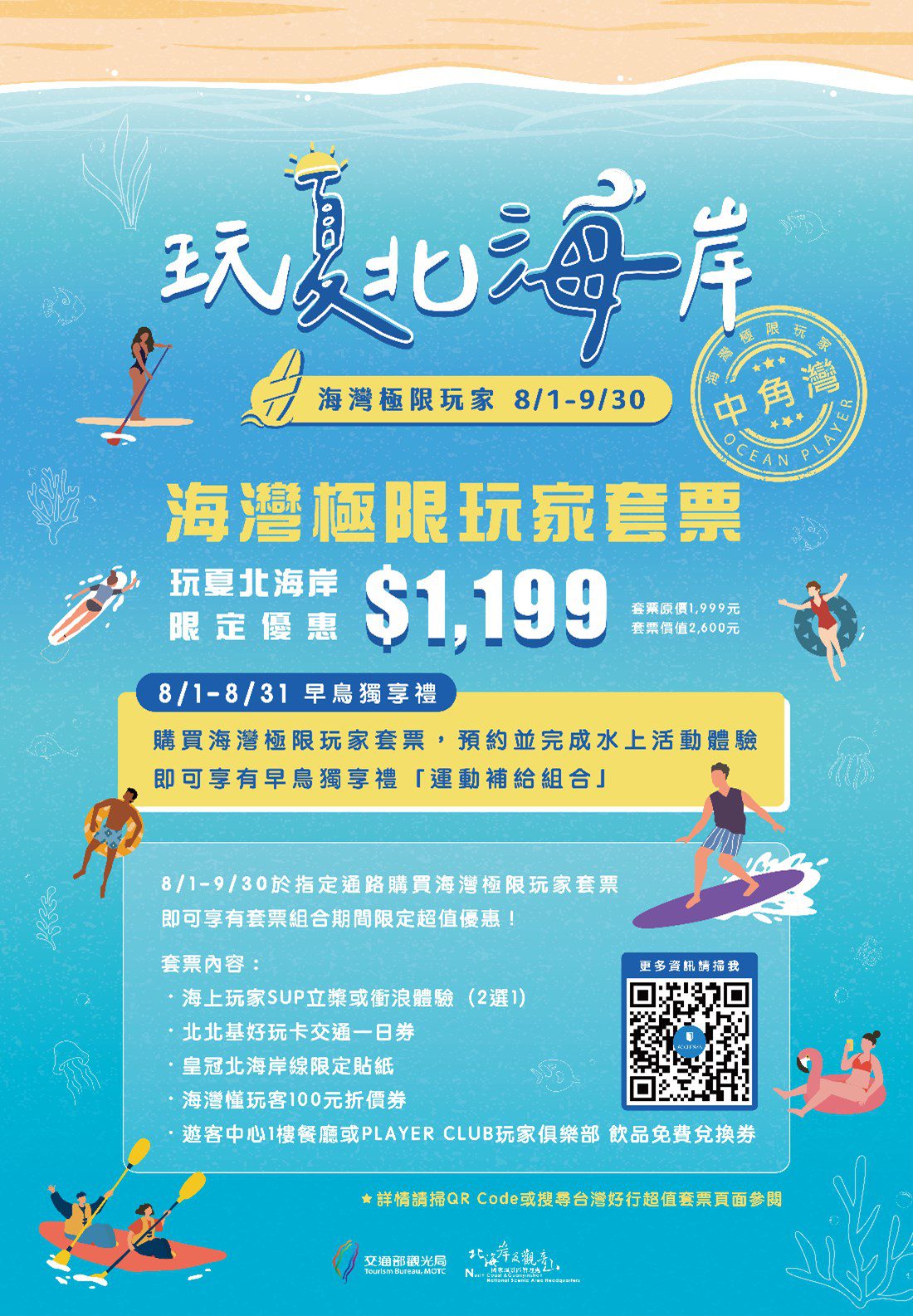 SUP+衝浪+玩家俱樂部　「玩夏北海岸」全都玩得到