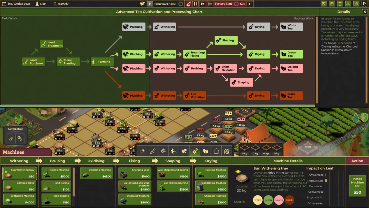 Steam 好評模擬遊戲《茶園模擬器 Tea Garden Simulator》正式版 8/15 推出