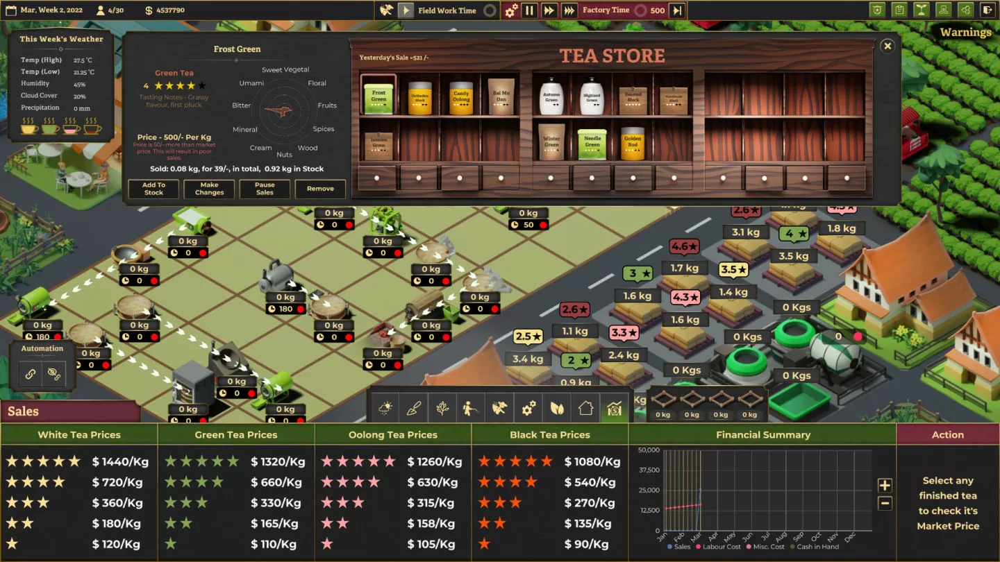 Steam 好評模擬遊戲《茶園模擬器 Tea Garden Simulator》正式版 8/15 推出