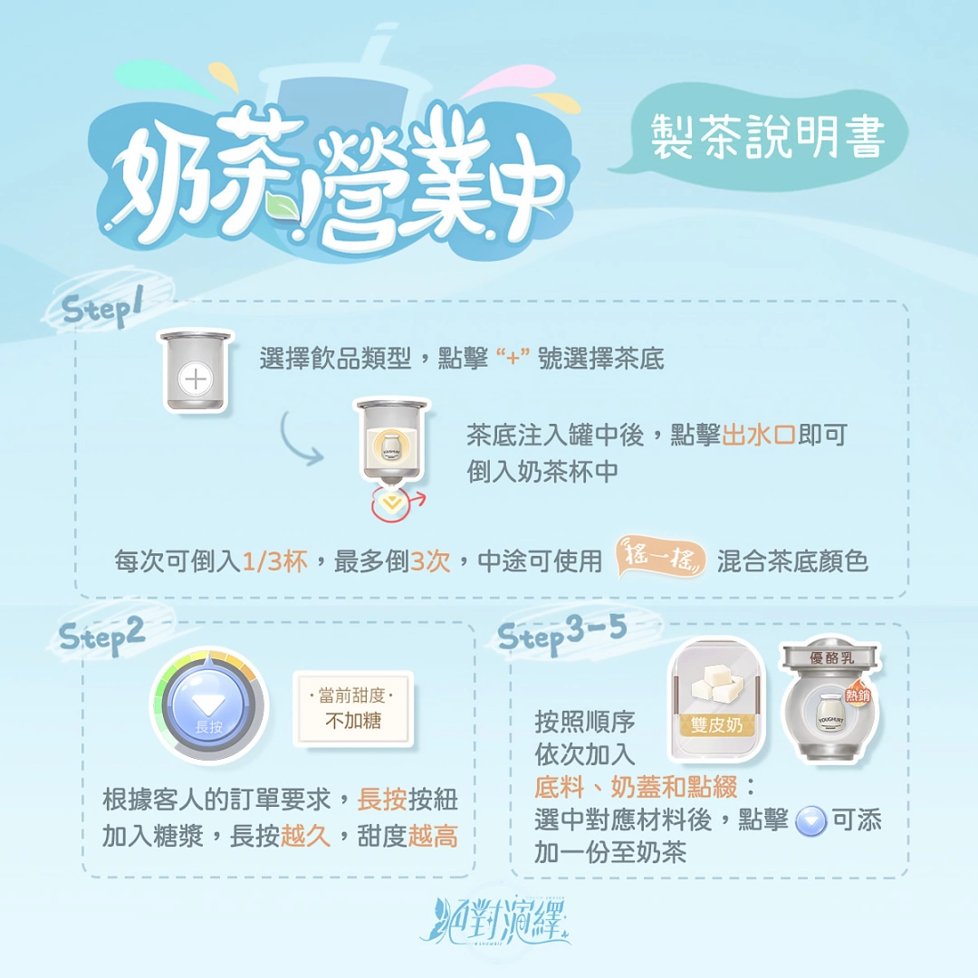 《絕對演繹》x「茶水格格」手搖聯名！【奶茶營業中】買就送虛寶卡及杯墊
