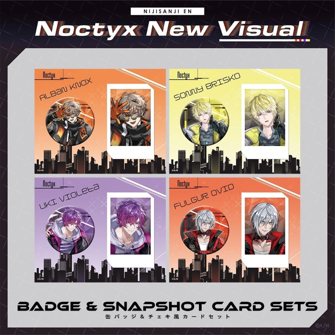 NIJISANJI EN 男團「Noctyx」新主視覺周邊＆廣播劇「Follow the Time Crime!」開賣