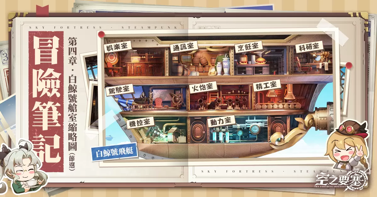 搭乘白鯨號一起冒險吧！蒸汽幻想題材RPG《空之要塞：啟航》事前預約抽雙人機票