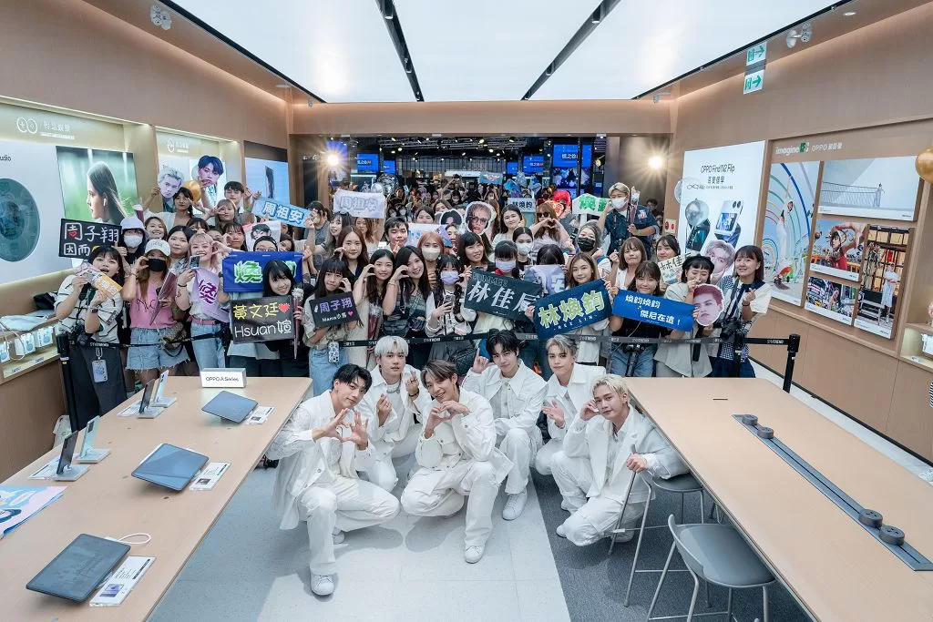 OPPO 台北三創旗艦店正式開幕　情人節邀當紅團體《Ozone》站台