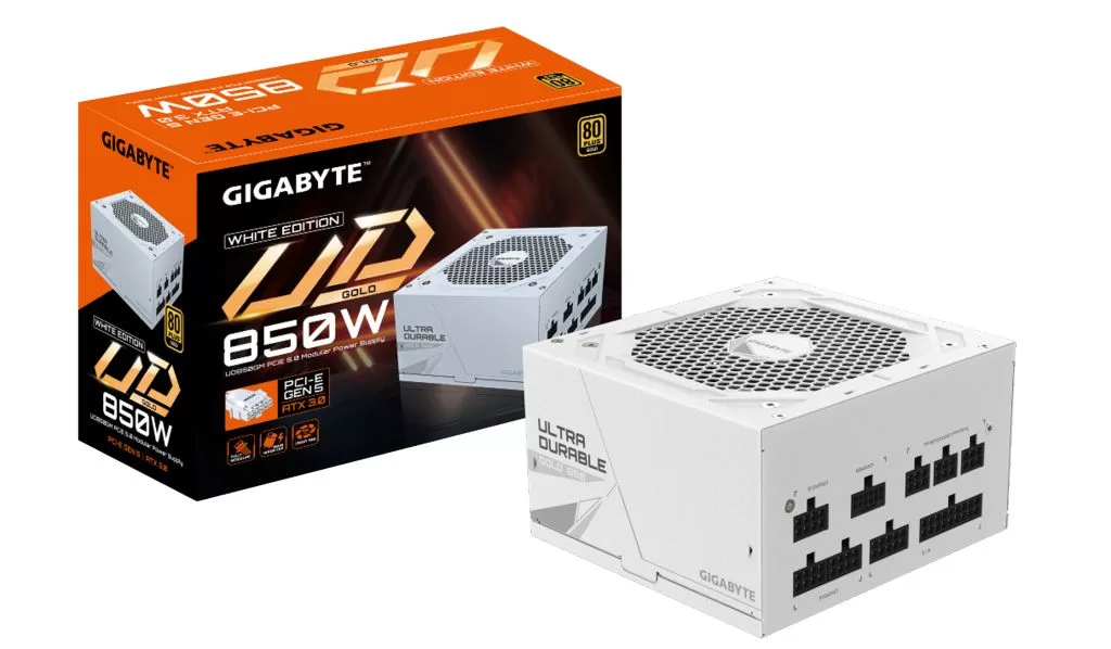 技嘉發表U D850GM PCIE 5.0 白色版 與 UD750GM PCIE 5.0 電源供應器