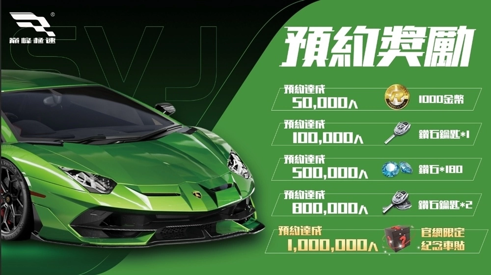 3A級擬真競速賽車遊戲《巔峰極速》事前登錄開啟！衝破極限馳騁賽場 飆出輝煌傳奇