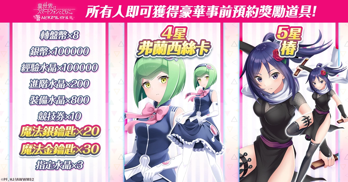 動畫改編RPG遊戲《帶著智慧型手機闖蕩異世界。幸福搖籃》今日在G123上線！